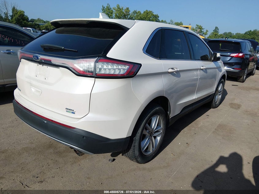 Vin: 2fmtk4j99fbb32656, lot: 46003942, ford edge sel 20154