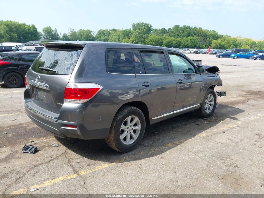 Vin: 5tdbk3eh9cs174685, lot: 46004135, toyota highlander base v6 20124