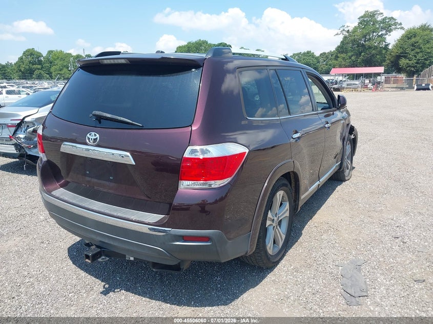 Vin: 5tdyk3eh6cs064073, lot: 46004276, toyota highlander limited v6 20124