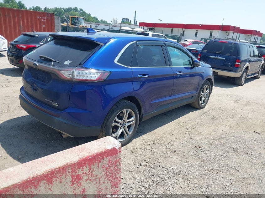Vin: 2fmtk3k96fbb16469, lot: 46004445, ford edge titanium 20154