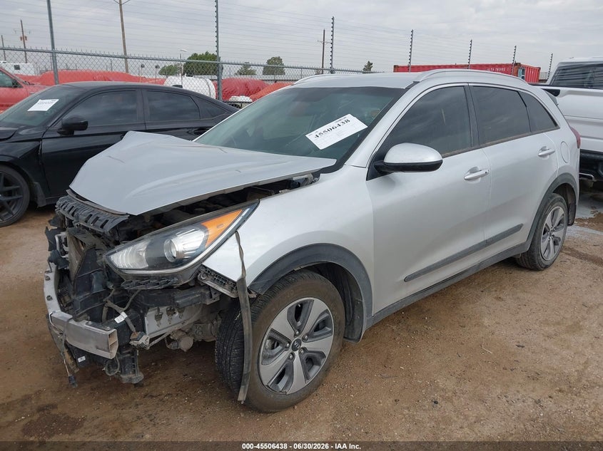 Vin: kndcb3lc6k5351886, lot: 46004654, kia niro lx 20192
