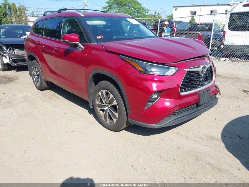 Vin: 5tdgzrbh8ns242566, lot: 46004742, toyota highlander xle 20221
