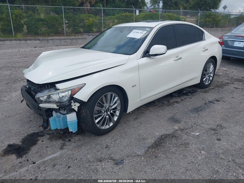 Vin: jn1ev7ap3km543689, lot: 46004925, infiniti q50 3.0t luxe 20192