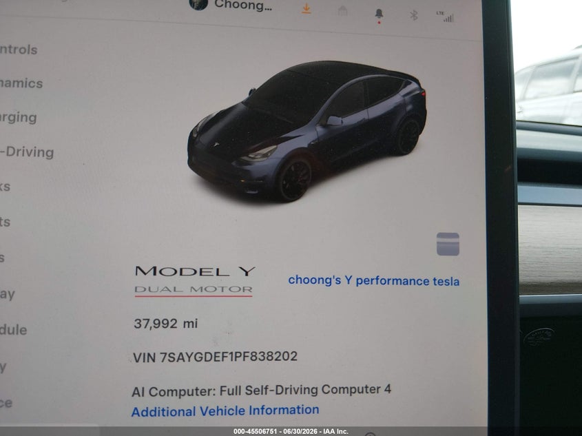 2023 TESLA MODEL Y auction photo 7