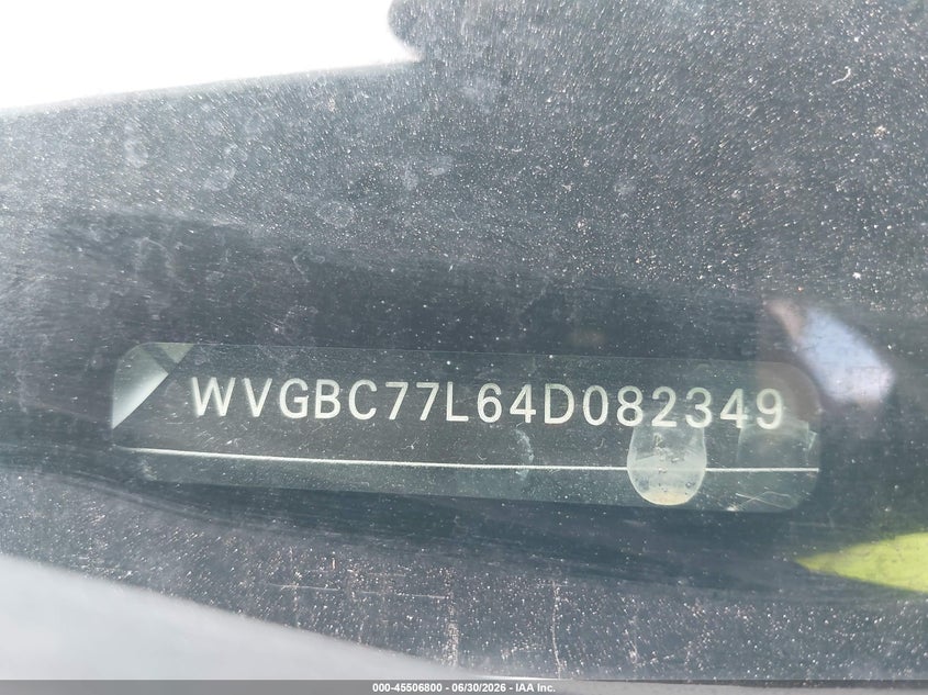 2004 Volkswagen Touareg V6 VIN: WVGBC77L64D082349 Lot: 45506800