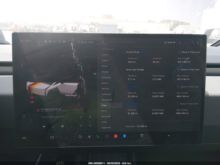 2025 Tesla Cybertruck All-Wheel Drive VIN: 7G2CEHED0SA080939 Lot: 45506811