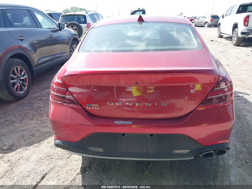 2022 Genesis G70 2.0T Rwd VIN: KMTG34TA4NU093379 Lot: 45507213