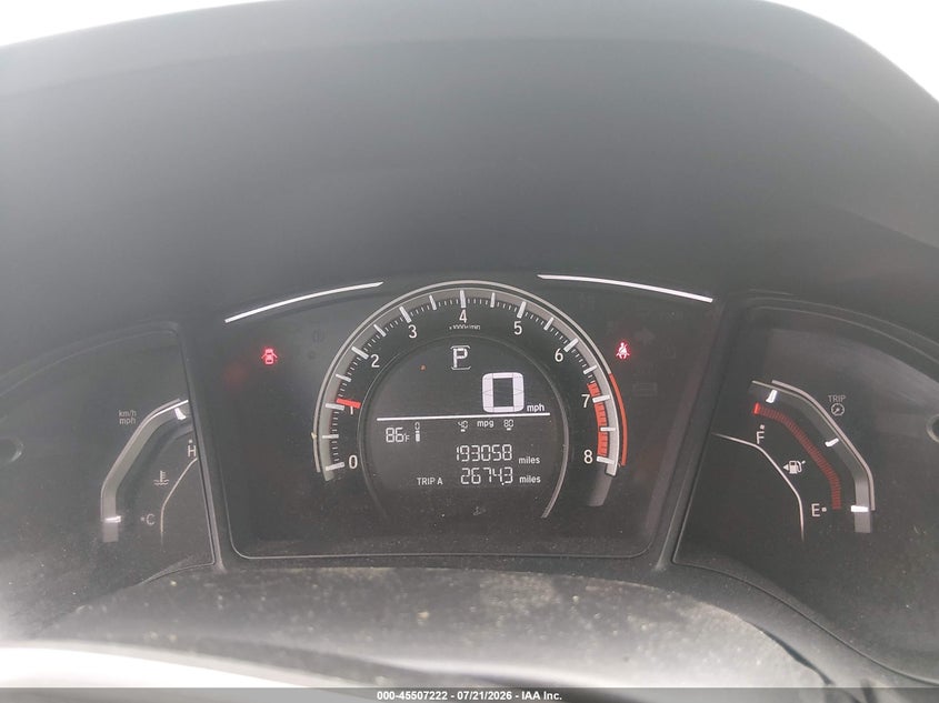 2017 Honda Civic Lx VIN: 19XFC2F50HE023717 Lot: 45507222