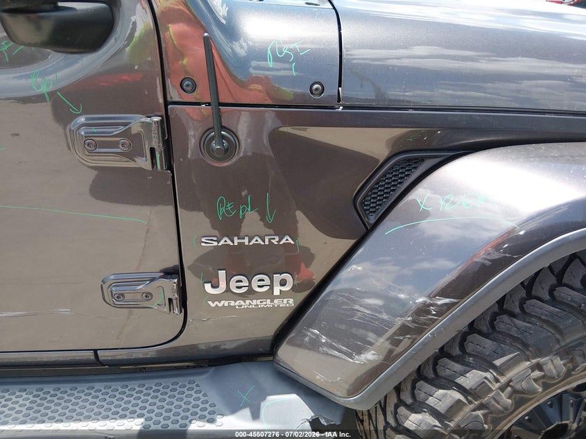2019 Jeep Wrangler Unlimited Sahara 4X4 VIN: 1C4HJXEG2KW536169 Lot: 45507276