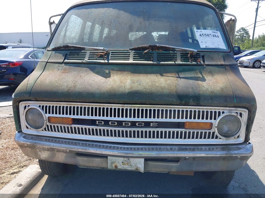 1972 Dodge Ram Van VIN: B33BE1U127381 Lot: 45507484