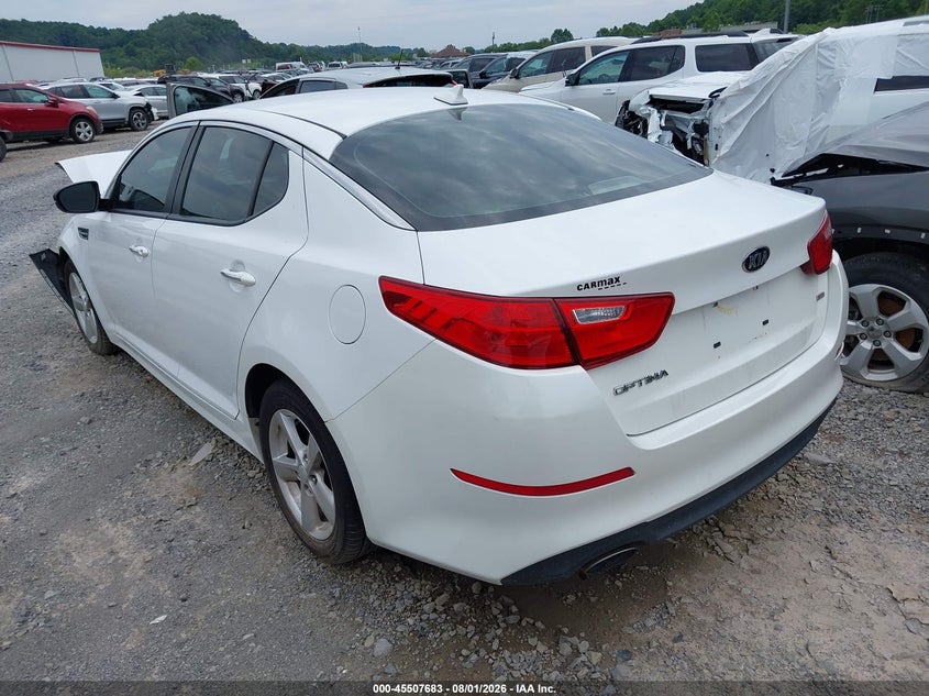 Vin: knagm4a70f5636741, lot: 46005899, kia optima lx 20153
