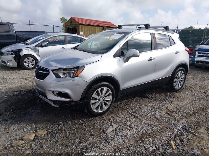 Vin: kl4cjesb7jb723012, lot: 46006168, buick encore preferred 20182