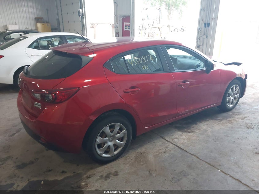 Vin: jm1bm1j70g1337156, lot: 46006392, mazda mazda3 i sport 20164