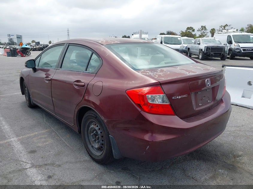 2012 HONDA CIVIC SEDAN 1.8L I-4 VVT, 140HP
