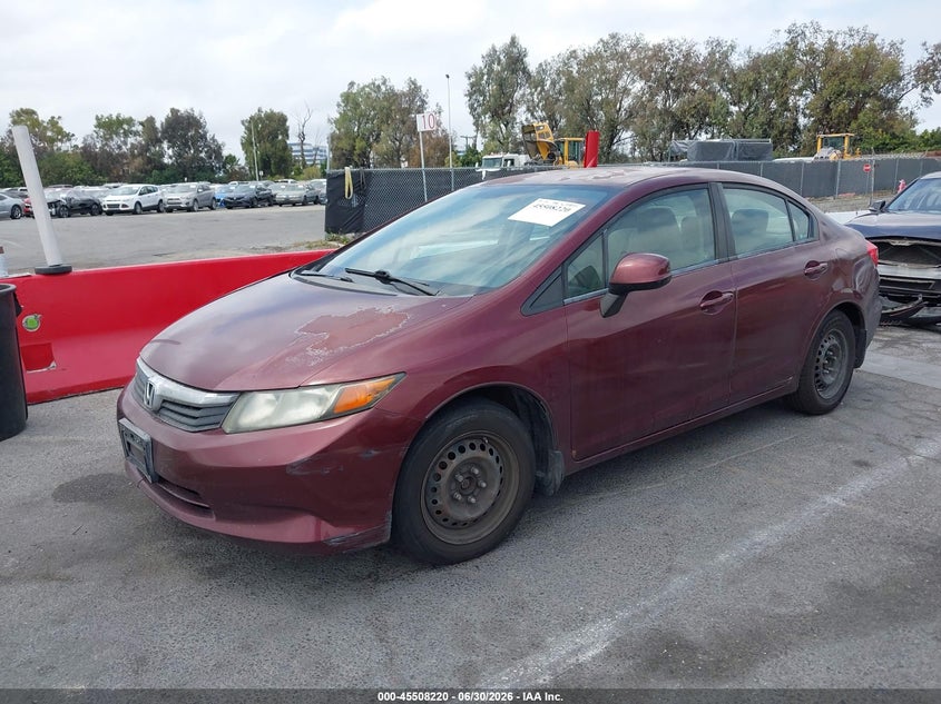 2012 HONDA CIVIC auction photo 2