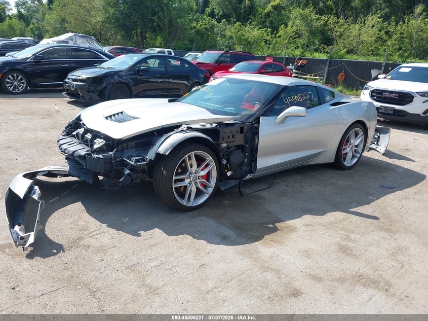 Vin: 1g1yd2d71k5120348, lot: 46006443, chevrolet corvette stingray 20192