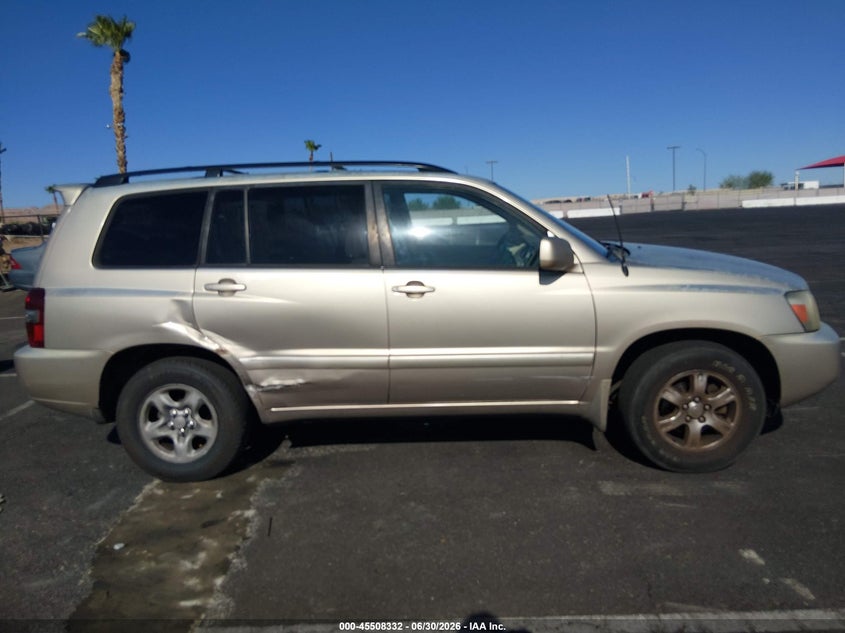 2007 TOYOTA HIGHLANDER SPORT UTILITY VEHICLE 3.3L V-6 DOHC, VVT, 215HP