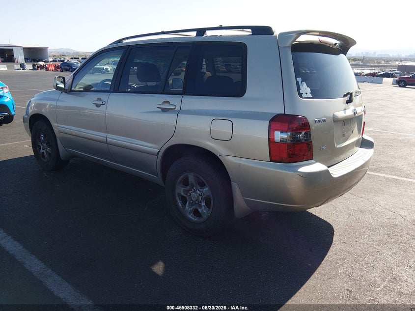 2007 TOYOTA HIGHLANDER SPORT UTILITY VEHICLE 3.3L V-6 DOHC, VVT, 215HP