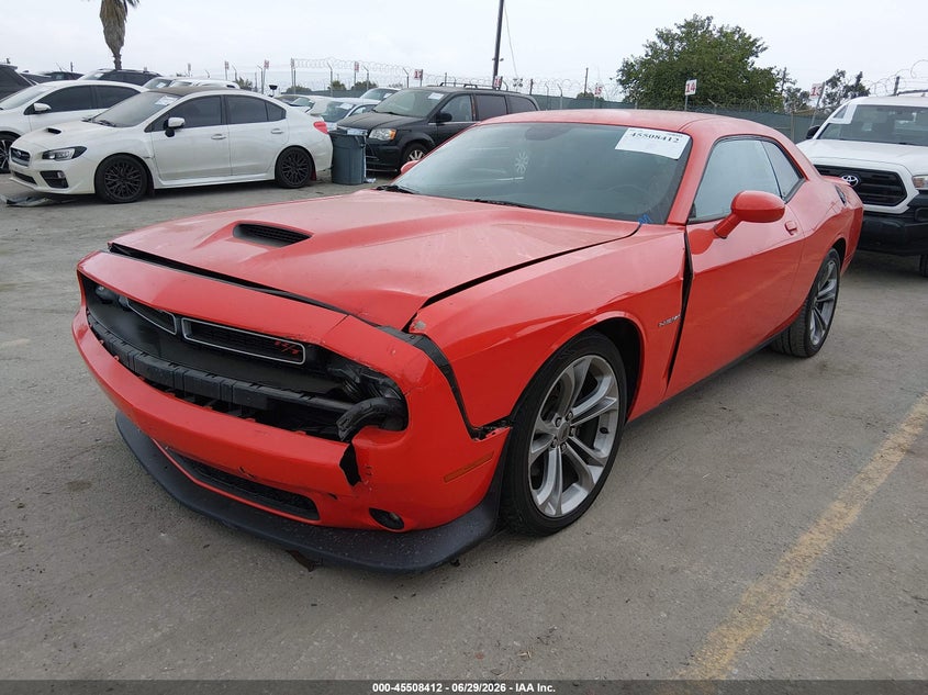 Vin: 2c3cdzbt5lh210238, lot: 46006628, dodge challenger r/t 20202
