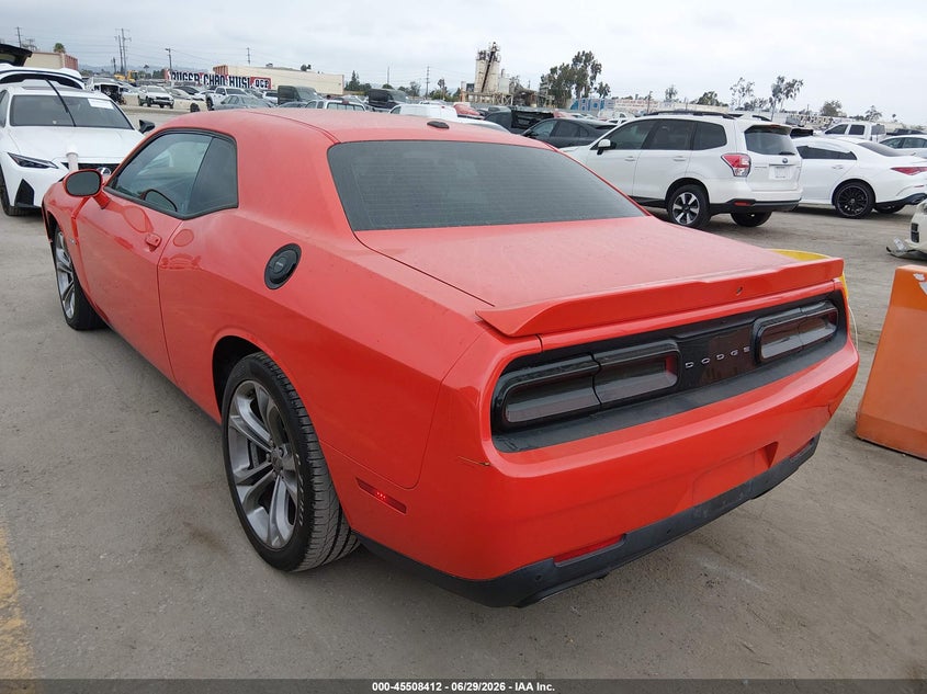 Vin: 2c3cdzbt5lh210238, lot: 46006628, dodge challenger r/t 20203