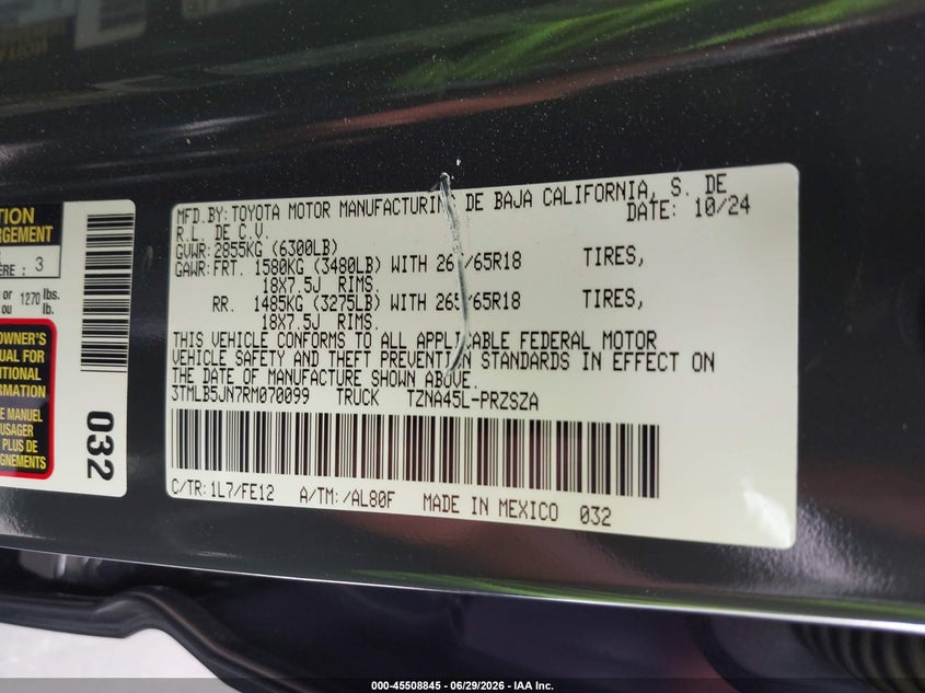 2024 TOYOTA TACOMA TRD SPORT — Photo 9