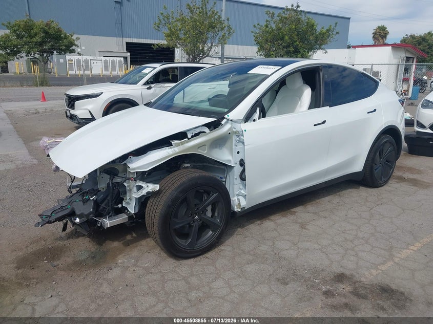 2026 Tesla Model Y, Front End, IAAI, VIN 7SAYGDEEXTF632023 — photo 2