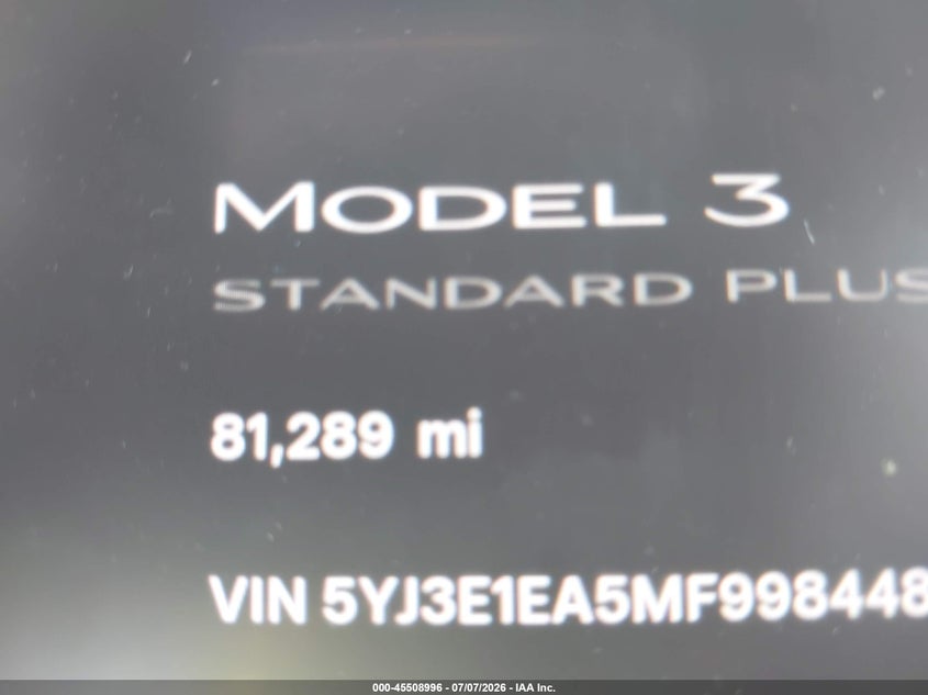 2021 TESLA MODEL 3 auction photo 7