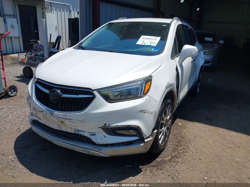 Vin: kl4cj2sb0hb038679, lot: 46007447, buick encore sport touring 20172