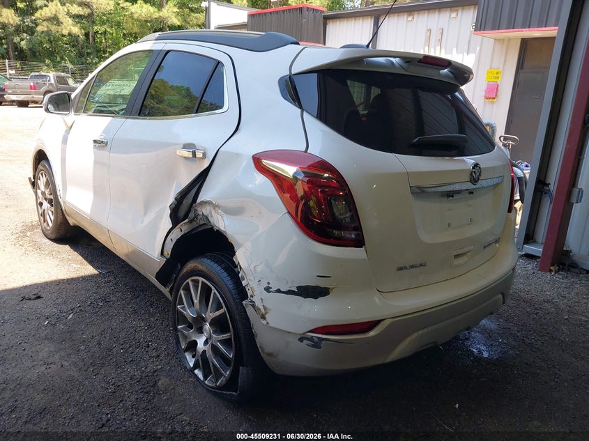 Vin: kl4cj2sb0hb038679, lot: 46007447, buick encore sport touring 20173