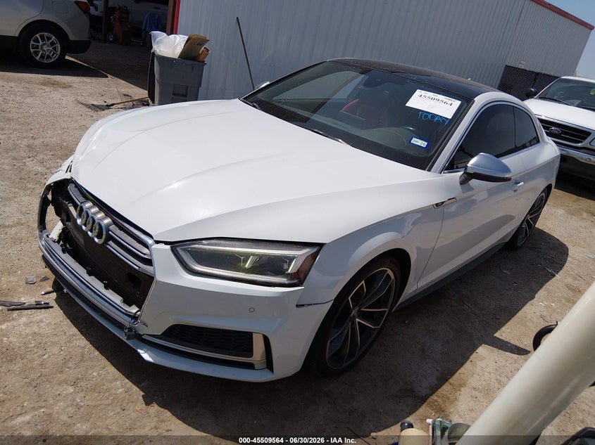 Vin: waup4af55ja024380, lot: 46007780, audi s5 3.0t premium plus 20182