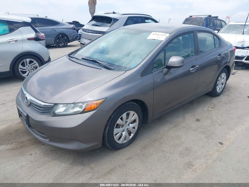 2012 Honda Civic, Normal Wear & Tear, IAAI, VIN 19XFB2F53CE357350 — photo 2