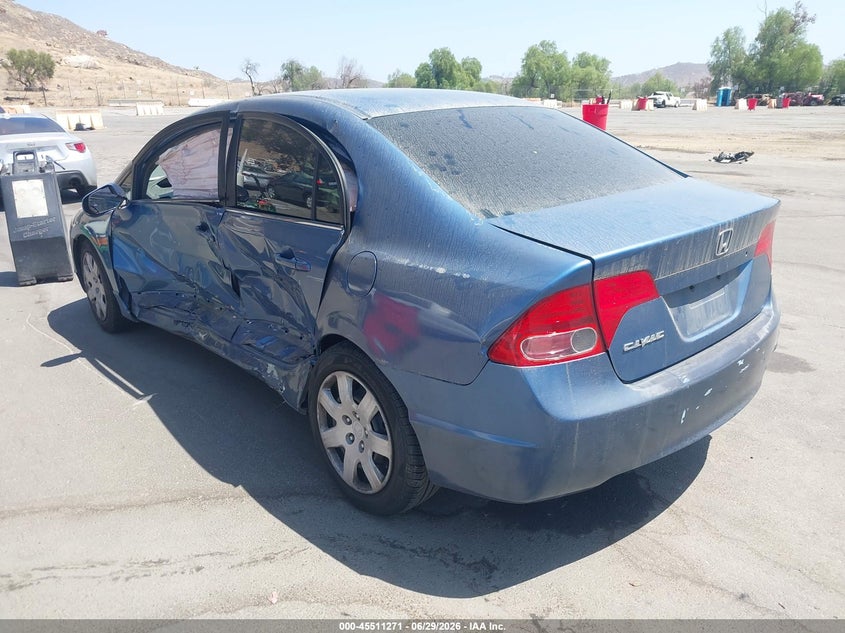 2007 HONDA CIVIC VIN 1HGFA16567L008615 nuotrauka 3