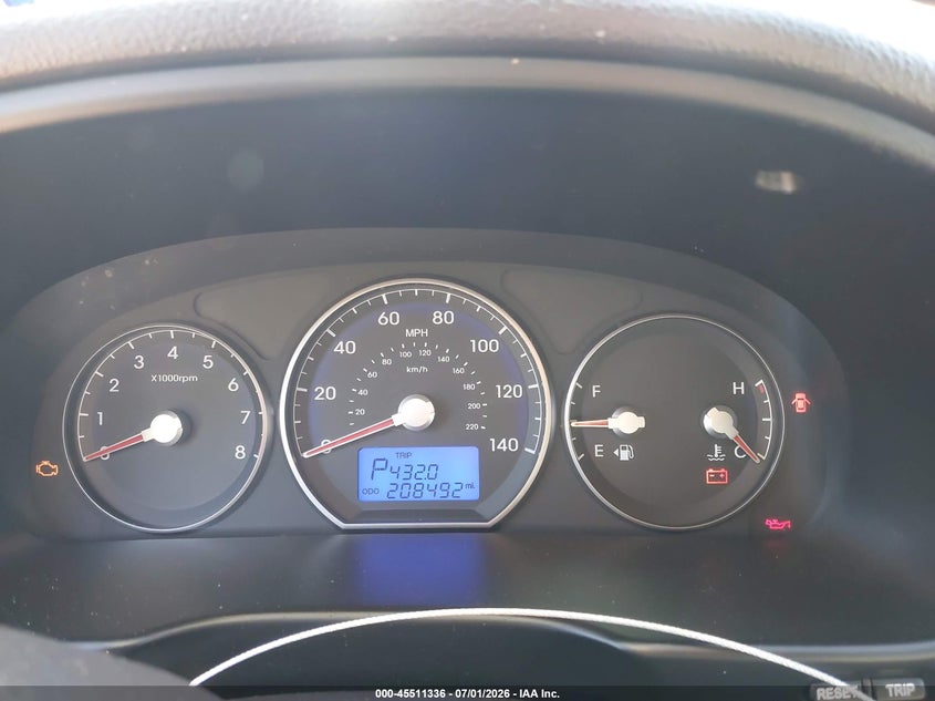 2010 HYUNDAI SANTA FE SPORT UTILITY VEHICLE 2.4L I-4 DOHC, VVT, 175HP
