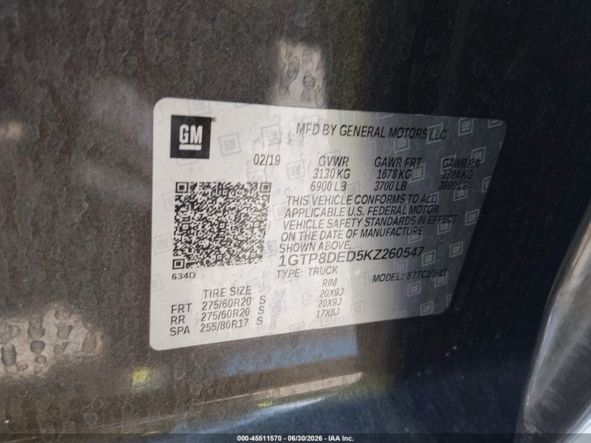 2019 GMC SIERRA 1500 auction photo 8