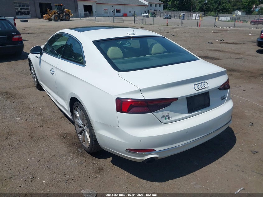 Vin: waupnaf58ja063610, lot: 46010105, audi a5 2.0t premium 20183