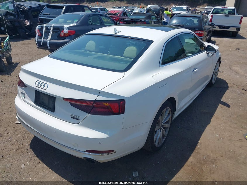 Vin: waupnaf58ja063610, lot: 46010105, audi a5 2.0t premium 20184
