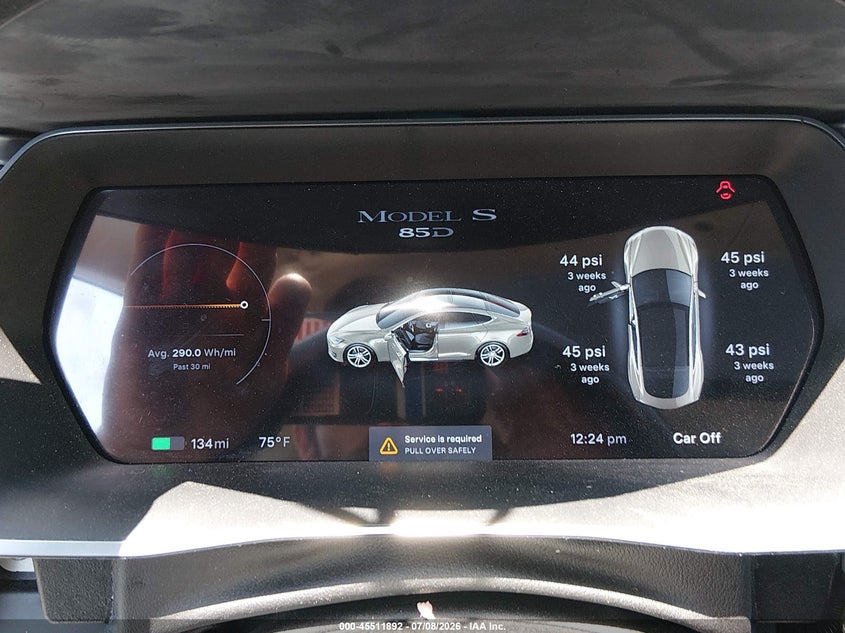 2015 Tesla Model S 70D/85D/P85D VIN: 5YJSA1H23FF089204 Lot: 45511892