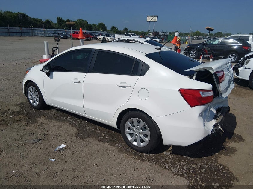 Vin: knadm4a39e6327603, lot: 46010211, kia rio lx 20143