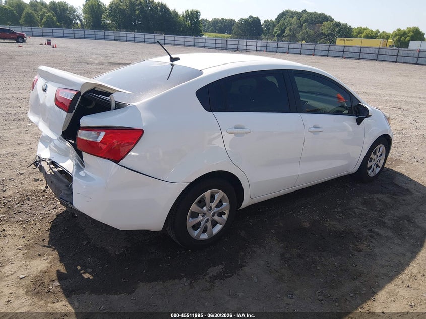 Vin: knadm4a39e6327603, lot: 46010211, kia rio lx 20144
