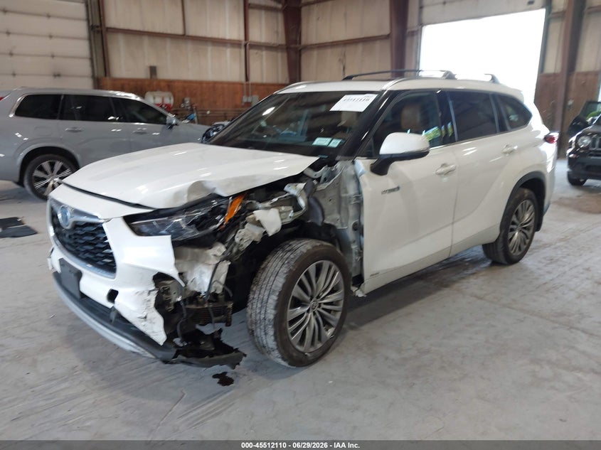 Vin: 5tdebrch5ms058050, lot: 46010326, toyota highlander hybrid platinum 20212