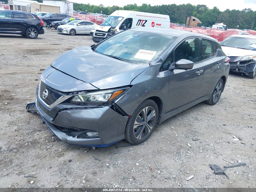 Vin: 1n4bz1dv9mc553556, lot: 46010330, nissan leaf sl plus 62 kwh 20212