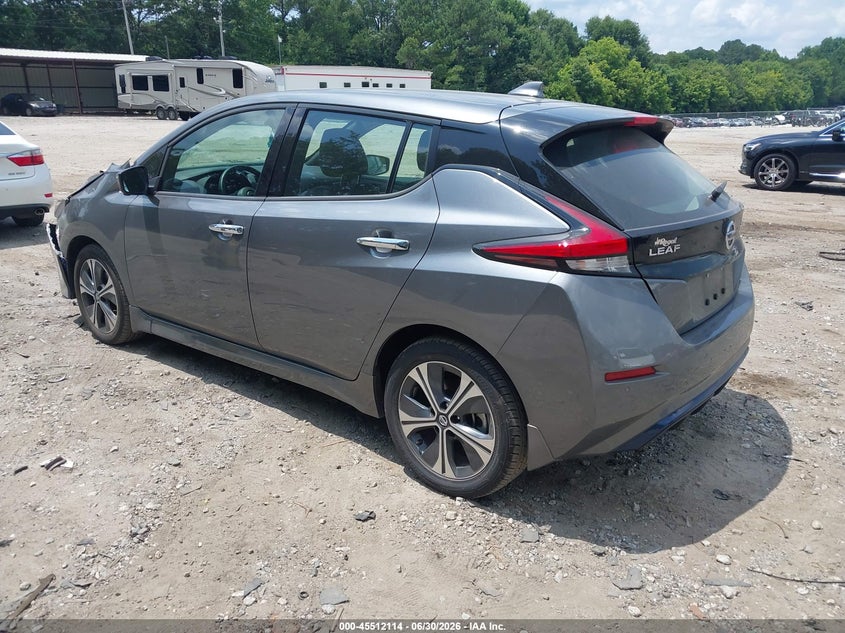 Vin: 1n4bz1dv9mc553556, lot: 46010330, nissan leaf sl plus 62 kwh 20213