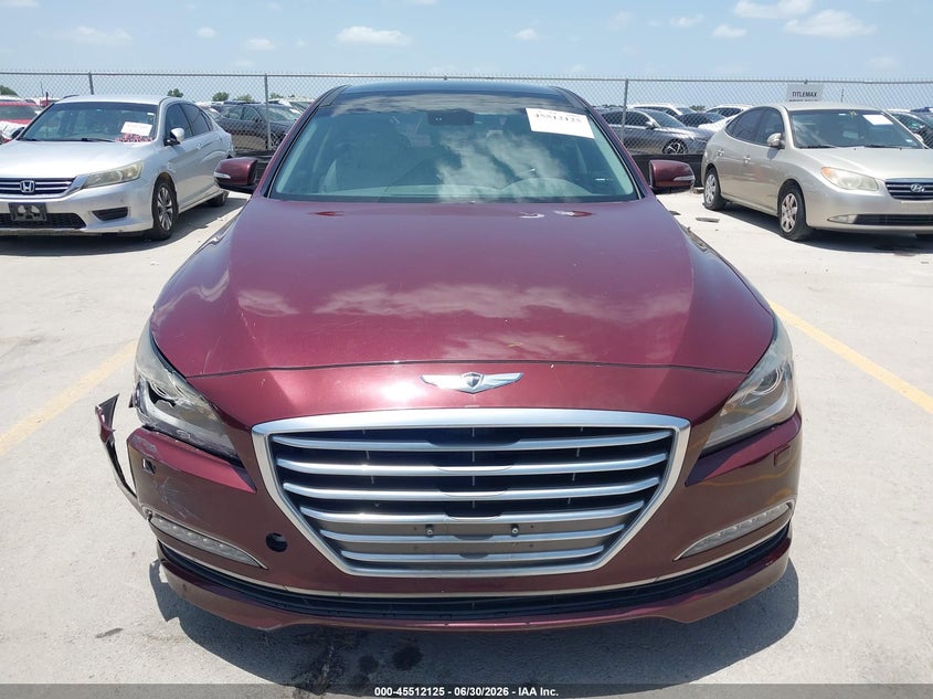 2016 Hyundai Genesis 3.8 VIN: KMHGN4JEXGU107539 Lot: 45512125