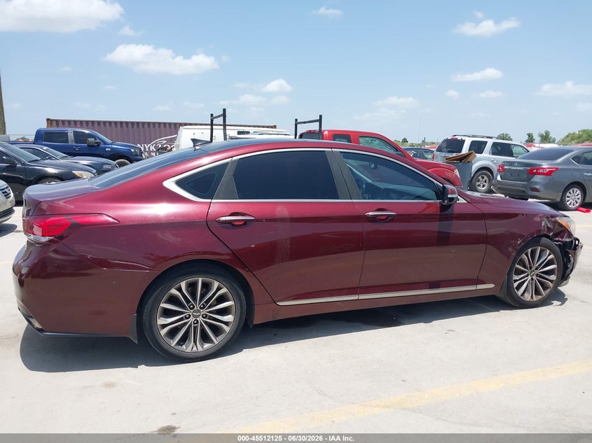 2016 Hyundai Genesis 3.8 VIN: KMHGN4JEXGU107539 Lot: 45512125