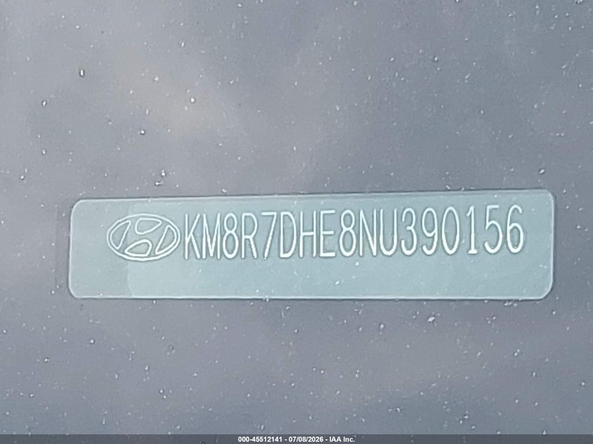 2022 Hyundai Palisade Calligraphy VIN: KM8R7DHE8NU390156 Lot: 45512141