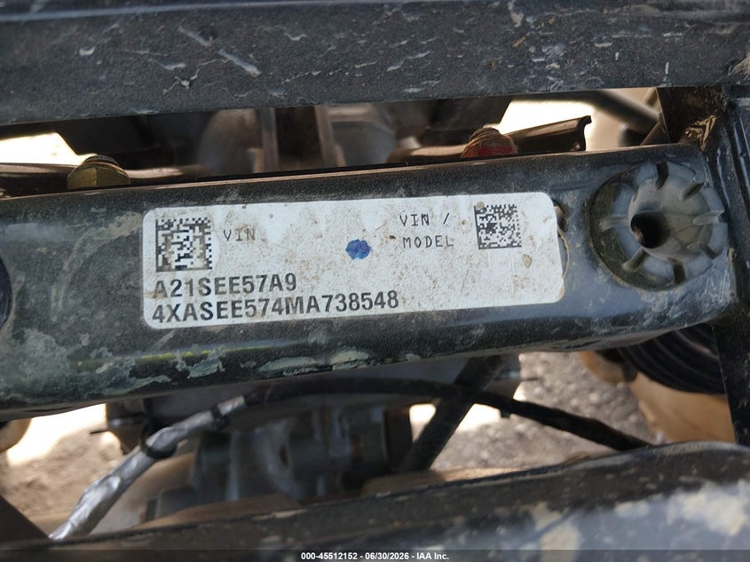 2021 Polaris Sportsman 570 Eps VIN: 4XASEE574MA738548 Lot: 45512152