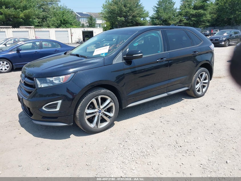 Vin: 2fmpk4ap2jbb55737, lot: 46010376, ford edge sport 20182