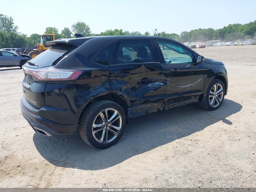 Vin: 2fmpk4ap2jbb55737, lot: 46010376, ford edge sport 20184