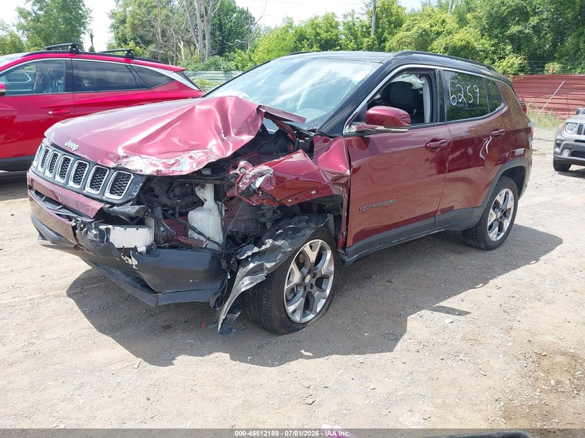 Vin: 3c4njdcbxlt246259, lot: 46010405, jeep compass limited 4x4 20202