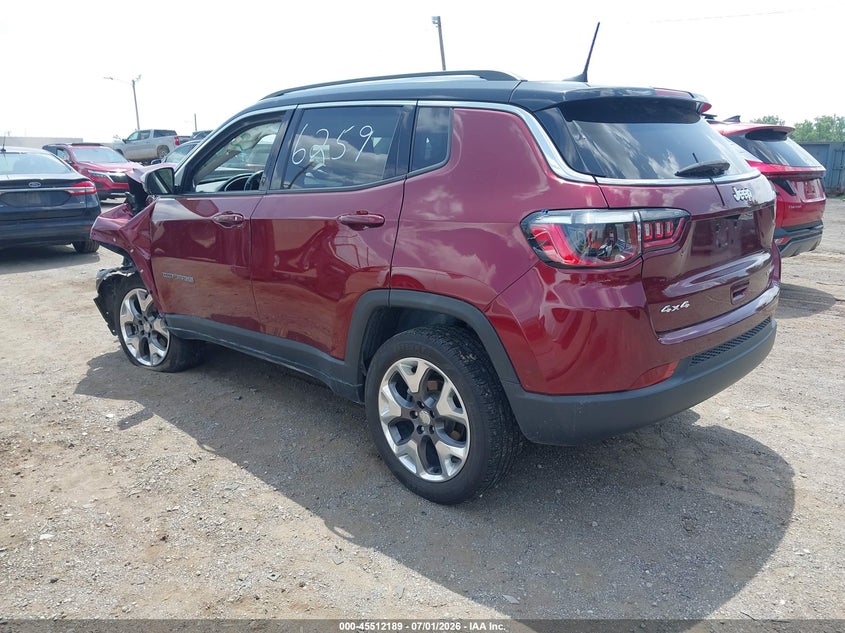 Vin: 3c4njdcbxlt246259, lot: 46010405, jeep compass limited 4x4 20203